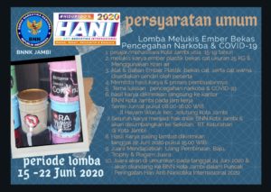 Lomba Melukis Ember Plastik Bekas Cat BNN Kota Jambi